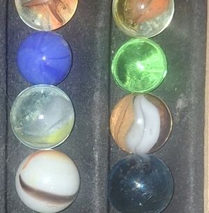 Colorful Glass Marbles Set Vintage